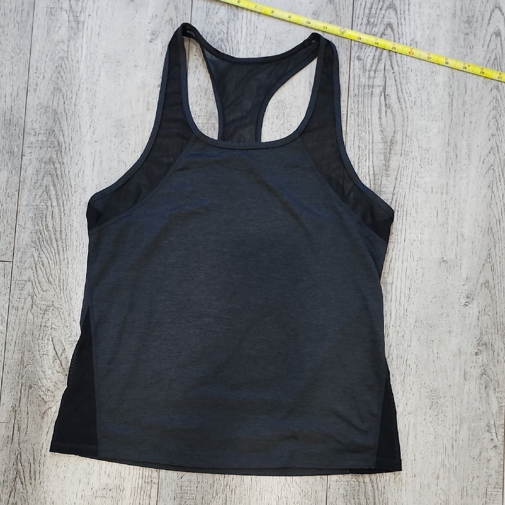 STRONG BY ZUMBA Fitness Dark Gray and Black Tank Top